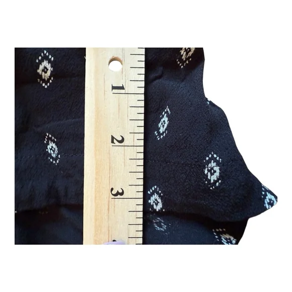 Women's Madewell Perimeter Romper Black/White Diamond Stitch Print Size S - Picture 12 of 12